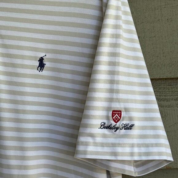 Polo Golf Ralph Lauren Stripe Performance Polo Shirt L Berkeley Hall - Picture 7 of 8